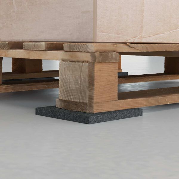 vidaXL Gummipad Svart Gummi