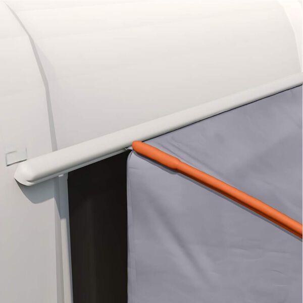 vidaXL Baklucket&auml;lt med tak Gr&aring; och orange 194 x 180 x 210 cm taffeta