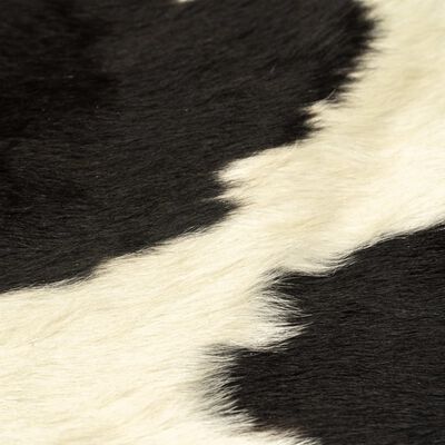 vidaXL Matta äkta kohud svart och vit 150x170 cm