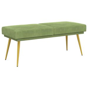 vidaXL Dubbel-lager b&auml;nk Ljusgr&ouml;n 120 x 45 x 46 cm Sammet