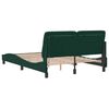 vidaXL Bed Frame with LED without Mattress Dark Green 120x200 cm Velvet
