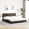 vidaXL Bed Frame without Mattress Dark Brown 180x200 cm Fabric