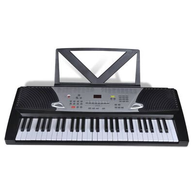 vidaXL Elektrisk keyboard med notställ och 54 tangenter