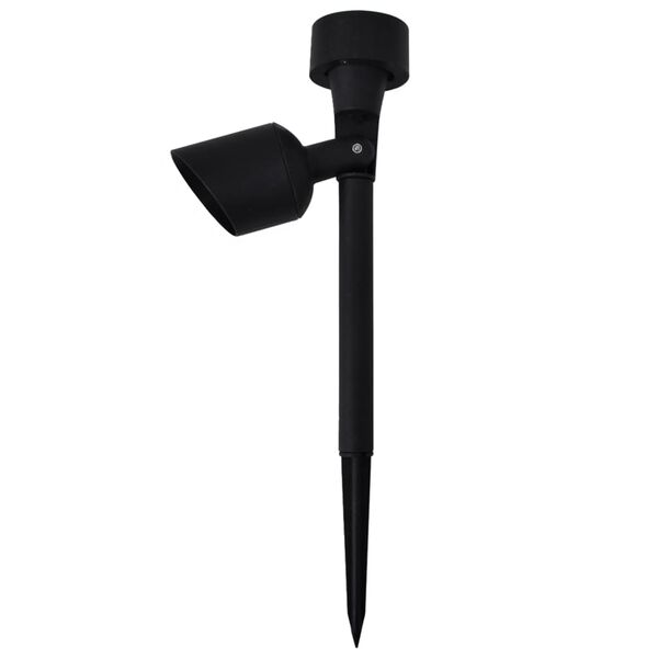 Soldrivna LED-spotlight 12 st svart