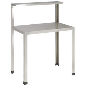 vidaXL Planteringsbord 100 x 50 x 104 cm Rostfritt st&aring;l Silver