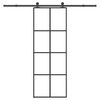 vidaXL Skjutd&ouml;rr med beslagset ESG glas och aluminium 76x205 cm