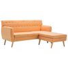 vidaXL Soffa L-formad tyg 171,5x138x81,5 cm orange
