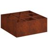vidaXL Tr&auml;dg&aring;rdsplanterare Rostig 100 x 100 x 40 cm