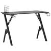 vidaXL Gamingskrivbord med Y-formade ben svart 110x60x75 cm