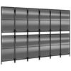 vidaXL Rumsavdelare 6 paneler svart konstrottning