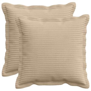 vidaXL Kudd&ouml;verdrag 2 st HOUTEN Taupe 30 x 30 cm manchester