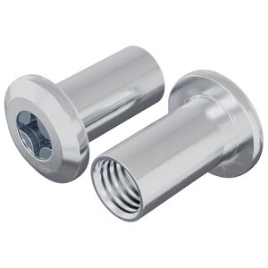 vidaXL L&aring;smutter 2 pcs Nickel M6 x 25 mm St&aring;l