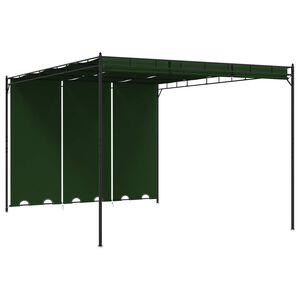 vidaXL Paviljong 4 x 3 x 2,3 m Gr&ouml;n Polyester och St&aring;l