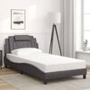 vidaXL Bed Frame "Viana" without Mattress Grey 100x200 cm Faux Leather