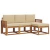 vidaXL Utomhussoffset 4 st Naturlig och Beige