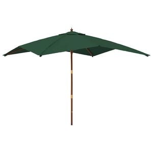 vidaXL Parasoll med tr&auml;st&aring;ng 300x300x273 cm gr&ouml;n