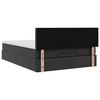 vidaXL Ottomansk s&auml;ng med madrasser&LEDs svart 140x190cm konstl&auml;der