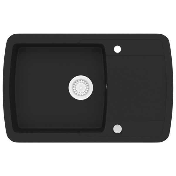 vidaXL Diskho granit enkel svart