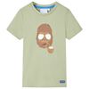 vidaXL T-shirt med korta &auml;rmar f&ouml;r barn ljus khaki 116