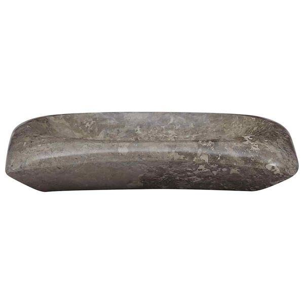 vidaXL Handfat gr&aring; 50x35x10 cm marmor