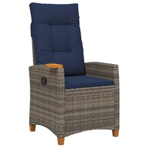 vidaXL F&auml;llstol med tehylla med kudde 62 x 64 x 112 cm konstrotting