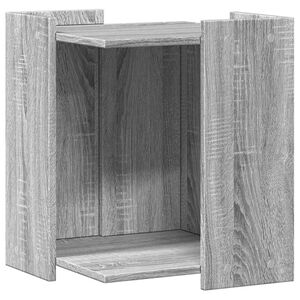 vidaXL Sk&aring;p f&ouml;r kattl&aring;da gr&aring; sonoma 42x42x51 cm konstruerat tr&auml;