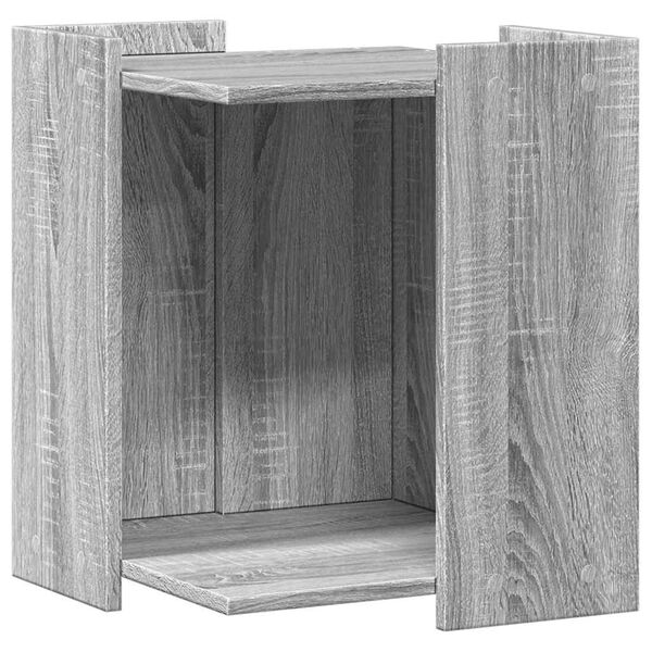 vidaXL Skåp för kattlåda grå sonoma 42x42x51 cm konstruerat trä