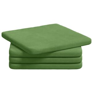 vidaXL Sittkuddar 4 st Sammet Ljusgr&ouml;n 40 x 40 x 3 cm