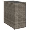 vidaXL Tr&auml;dg&aring;rdsbord med glasskiva gr&aring; 58x27,5x55 cm konstrotting