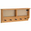 vidaXL V&auml;ggh&auml;ngd kl&auml;dh&auml;ngare SANDNES 87x12x35 cm massiv tr&auml; furu