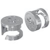 vidaXL Kammuttrar 2 st Silver 15 x 11,5 mm Metall