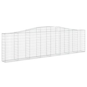 vidaXL Gabion b&aring;gformad 400x30x100/120 cm galvaniserat j&auml;rn