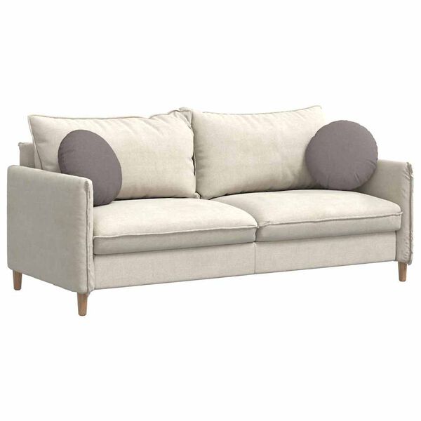 vidaXL Sittkuddar 2 pcs Taupe Ø40 x 13 cm tyg