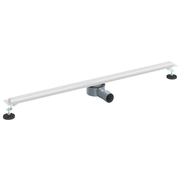 vidaXL 360&deg; Duschavlopp med smal modell Silver 100 cm