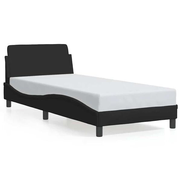 vidaXL Bed Frame with Headboard "Dover" Black 80x200 cm Fabric