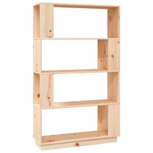 vidaXL Bokhylla/rumsavdelare 80x25x132 cm massiv furu