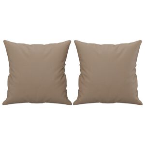 vidaXL Prydnadskuddar 2 st cappuccino 40x40 cm konstl&auml;der