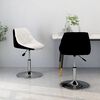 vidaXL Snurrbara matstolar 2 st vit och svart konstl&auml;der