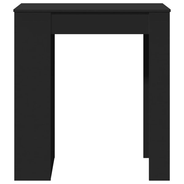 vidaXL Barbord med ställ svart 95x47x103,5 cm konstruerat trä