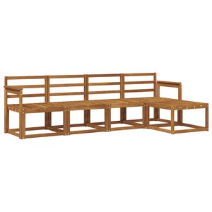 vidaXL Utomhussoffset 5 pcs Naturf&auml;rg Massivt Akaciatr&auml;