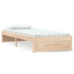 vidaXL S&auml;ngram massivt tr&auml; 75x190 cm