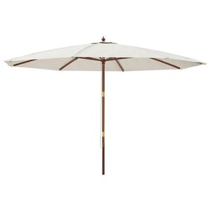 vidaXL Parasoll med tr&auml;st&aring;ng 400x273 cm sandf&auml;rgad