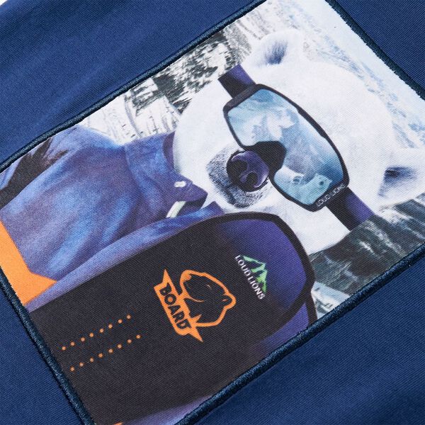 T-shirt med långa ärmar för barn jeansblå 92