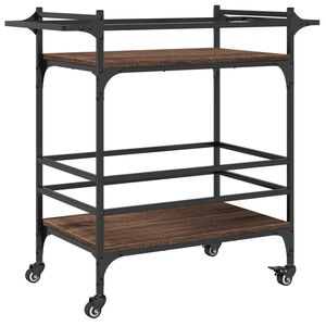 vidaXL K&ouml;ksvagn brun ek 82x40x78,5 cm konstruerat tr&auml;