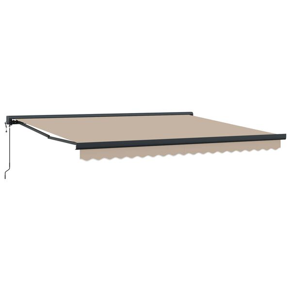 vidaXL Markis Beige 350 x 250 x 165 cm Polyester och aluminium
