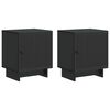 vidaXL Nattduksbord 2 pcs Svart 43 x 34,5 x 50 cm Konstruerat tr&auml;
