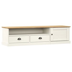 vidaXL Tv-b&auml;nk VIGO vit 156x40x40 cm massiv furu