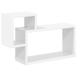 vidaXL V&auml;gg hylla V&auml;ggmonterat Vit 55 x 15 x 35 cm Konstruerat tr&auml;