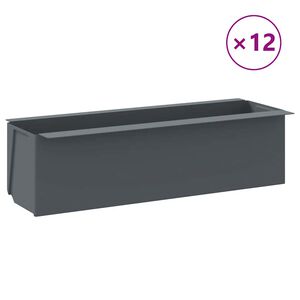 vidaXL Bloml&aring;dor f&ouml;r Europallar 12 st gr&aring; 36x13,5x9,5 cm PP
