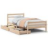 vidaXL S&auml;ngram utan madrass 90x200 cm massiv furu